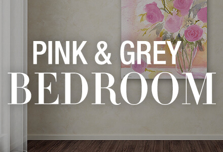 Pink Grey Bedroom