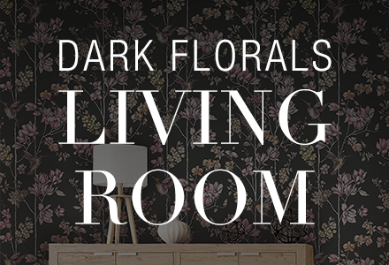 Dark Florals Living Room