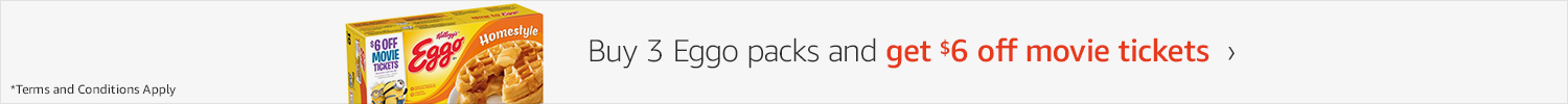Buy 3 Eggo packs and get $6 off movie tickets
