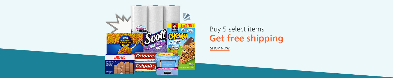 Buy 5 Select Items, Get Free Shipping
