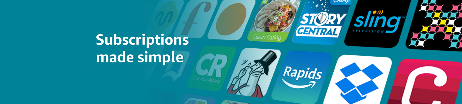 Subscribe with Amazon: Discover an easy new way to purchase, enjoy, and manage your subscriptions.