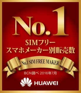 SIMフリースマートフォン販売数モデル別ランキング1位受賞