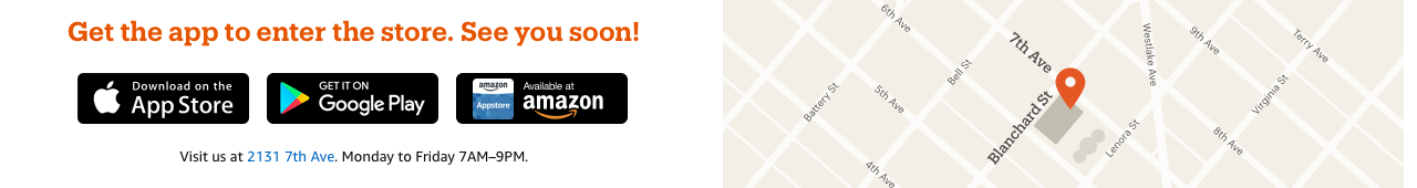 Get the app to enter the store. See you soon!