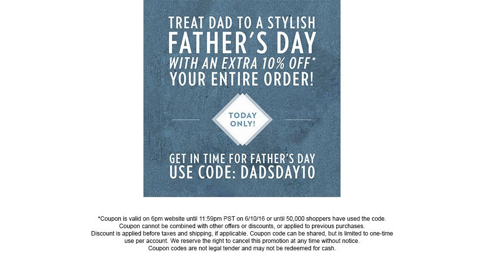 Dads Day Coupon