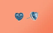 blue heart earrings