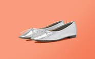 silver ballet flats