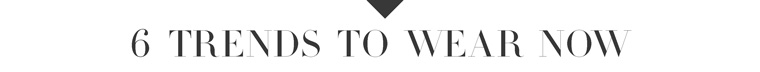 6 Trends to Wear Now
