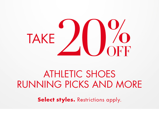 20% Off Athletic Shoes 