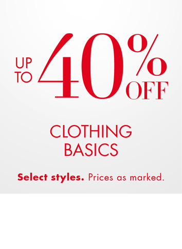 Up to 40% Off Basics