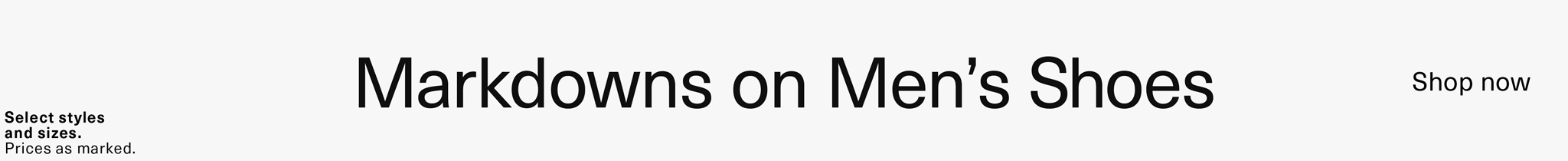Markdowns On Men's Shoes