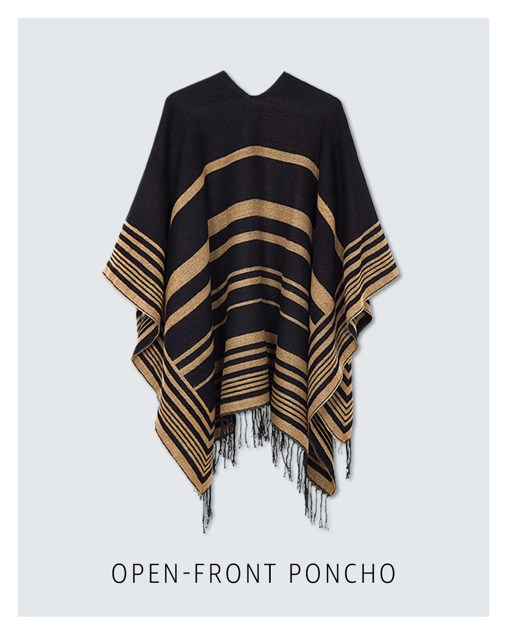 Open-front poncho