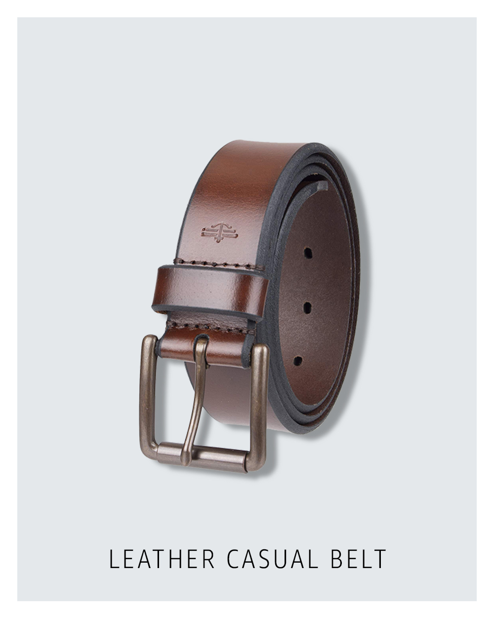 Leather casual belt