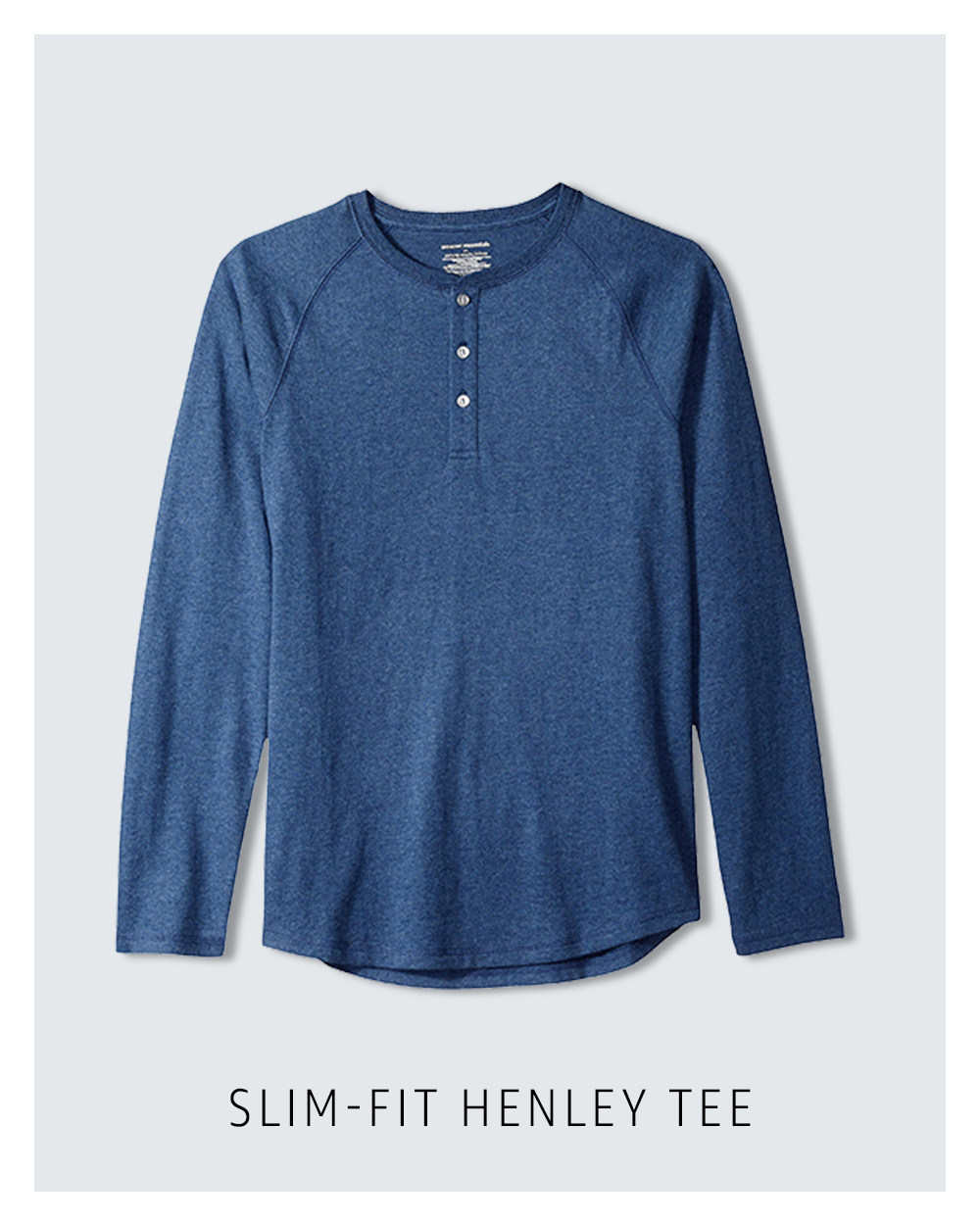 Slim-fit henley tee