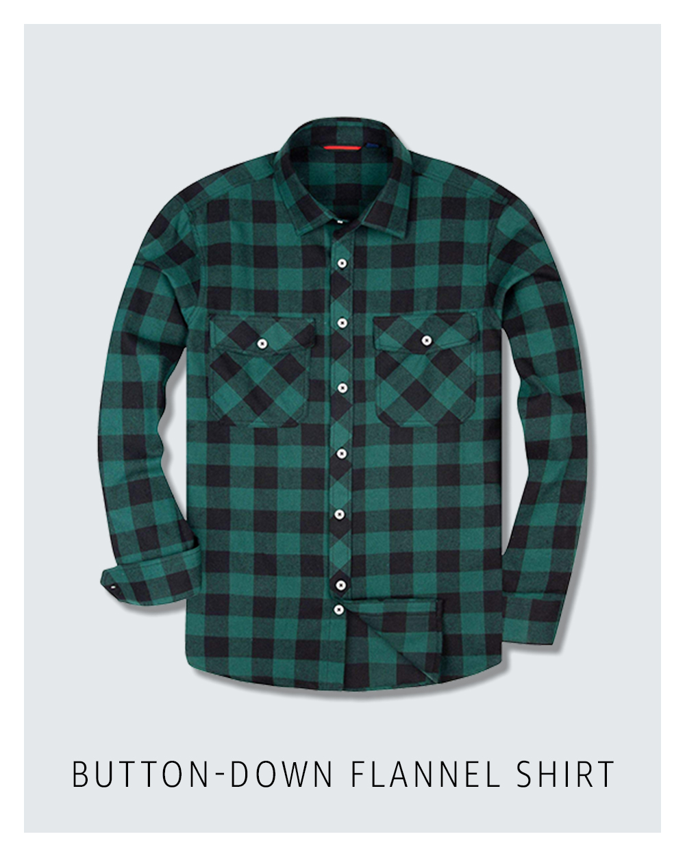 Button-down flannel shirt