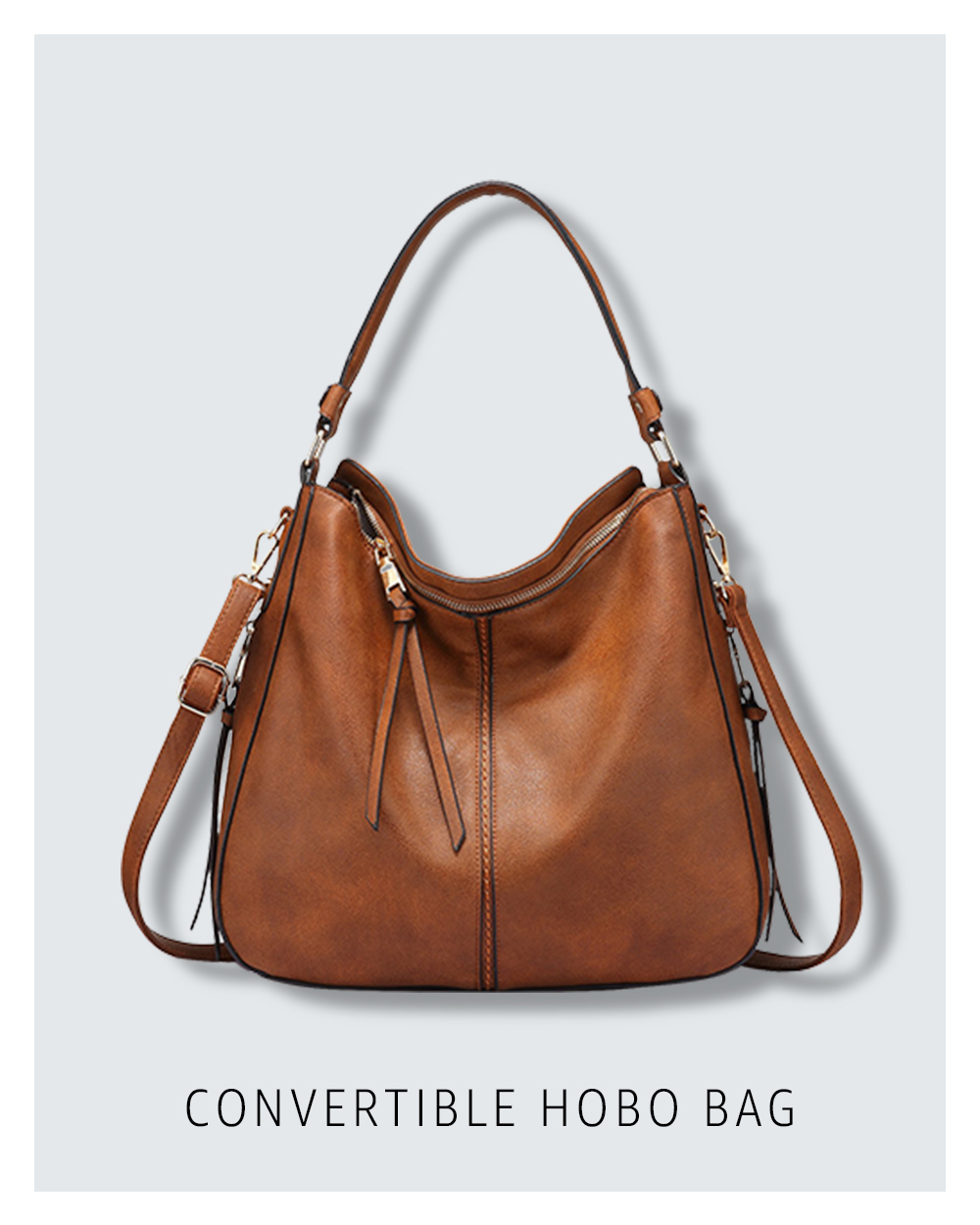 Convertible hobo bag