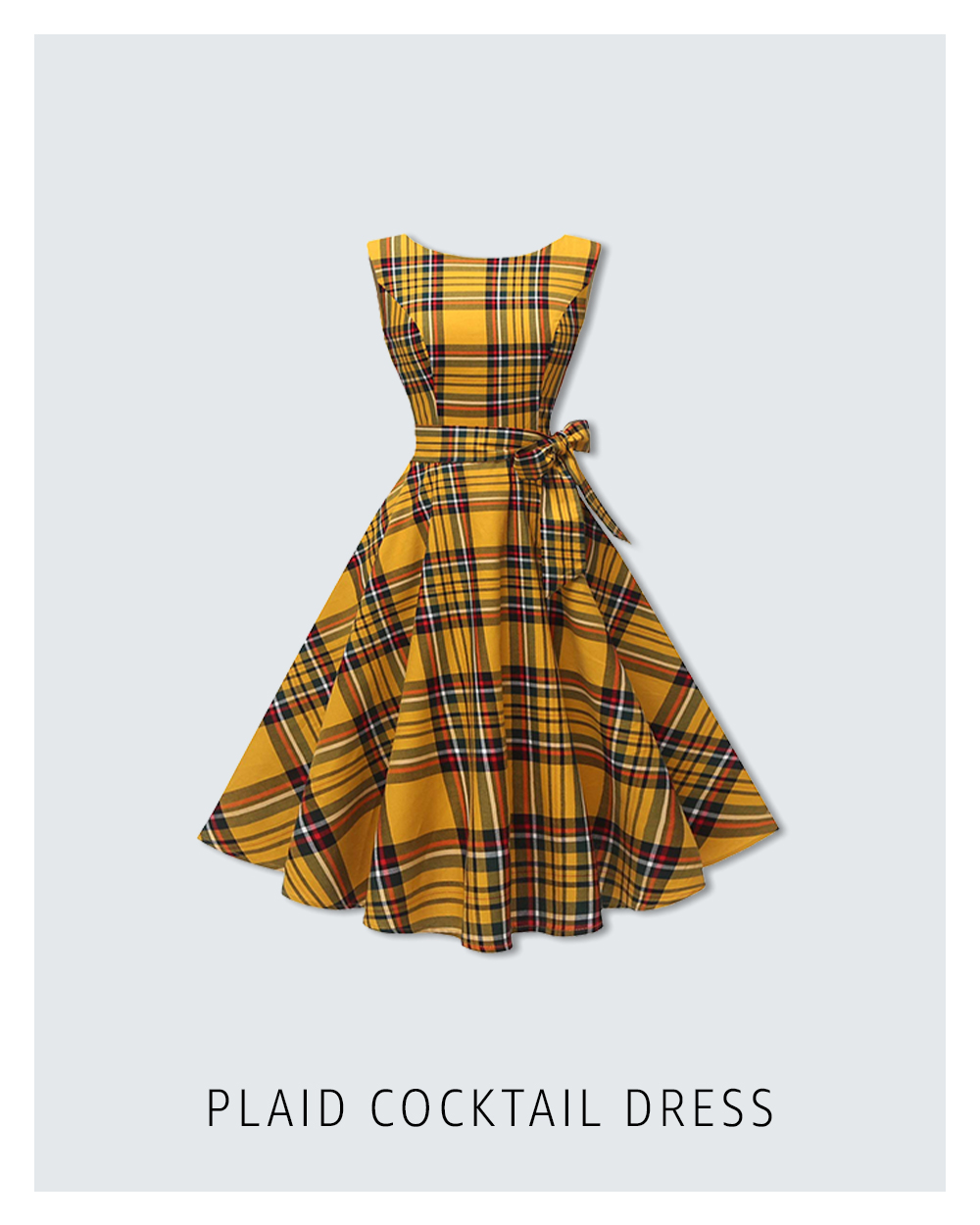 Plaid cocktail dress
