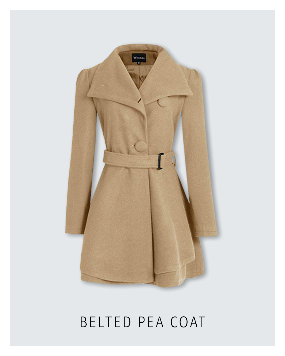 Belted pea coat