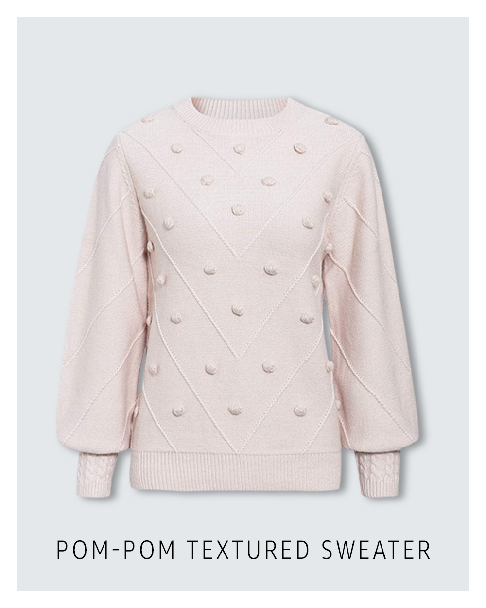 Pom-pom textured sweater