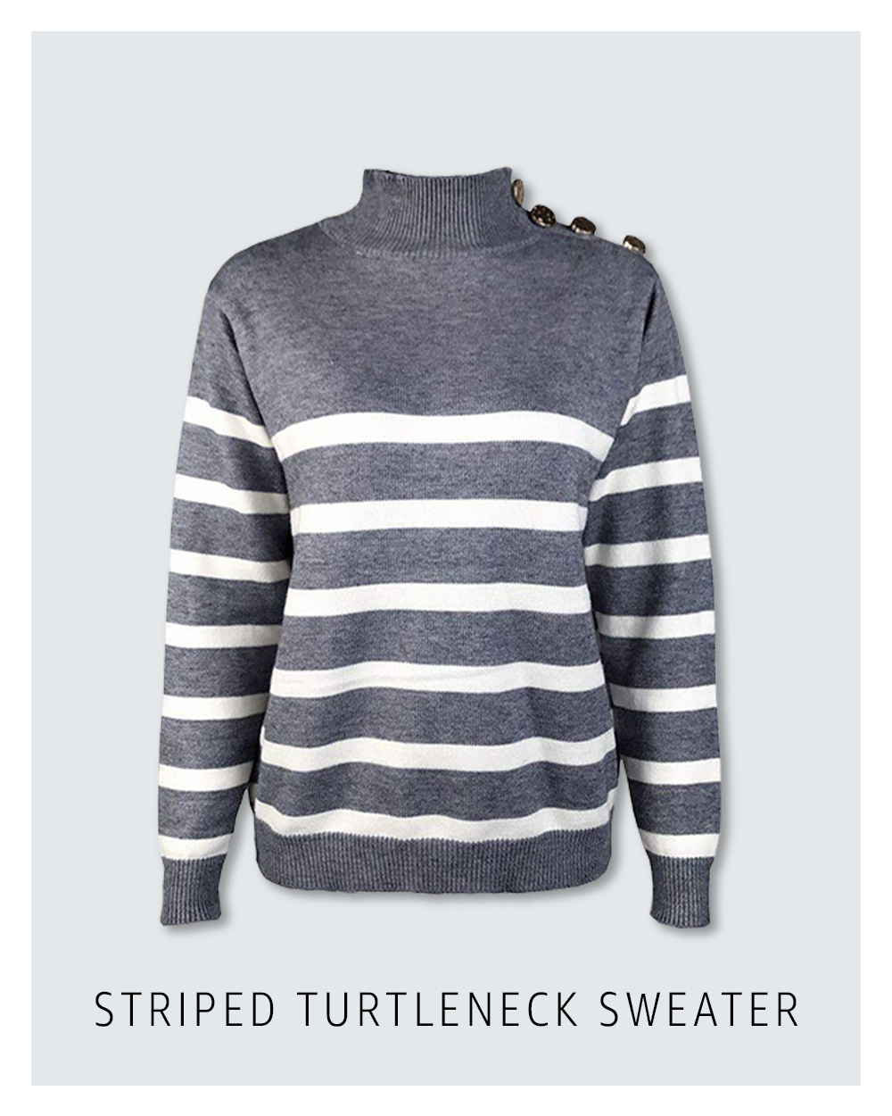 Striped turtleneck sweater 