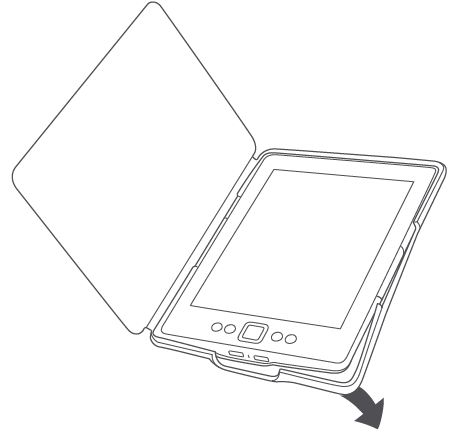 description= removing Kindle from leather cover