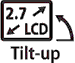 2.7 inch Tilt-up LCD