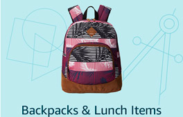 Backpacks and lunch items