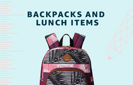 Backpacks and lunch items