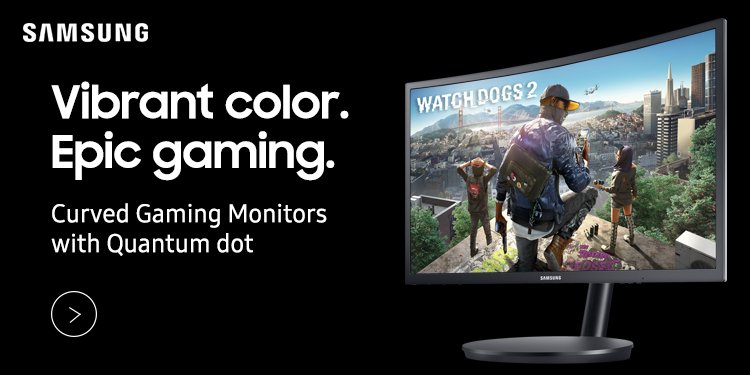 Samsung curved gaming monitors with quantum dot