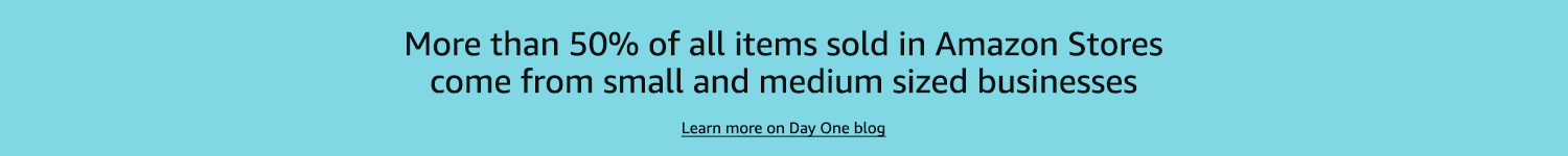 More than half of all items sold in Amazon Stores come from small and medium sized businesses. Learn more on Day One blog