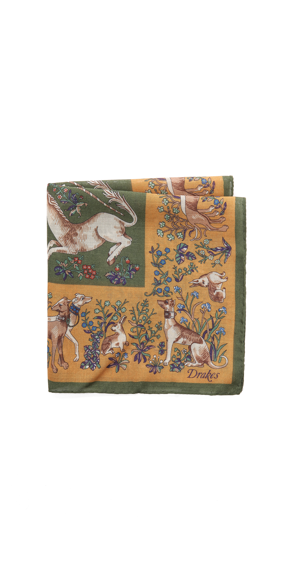 Drake S Unicorn Pocket Square East Dane