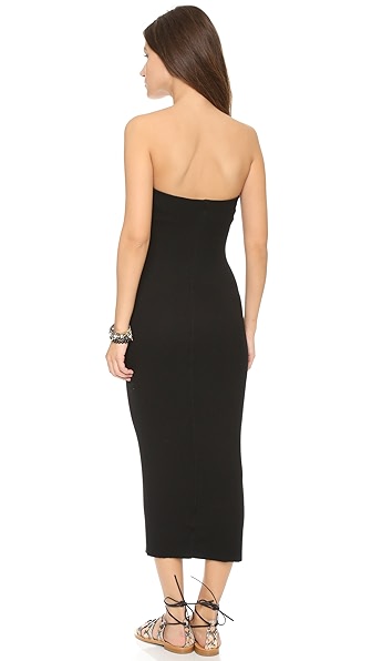 ENZA COSTA STRAPLESS RIB DRESS