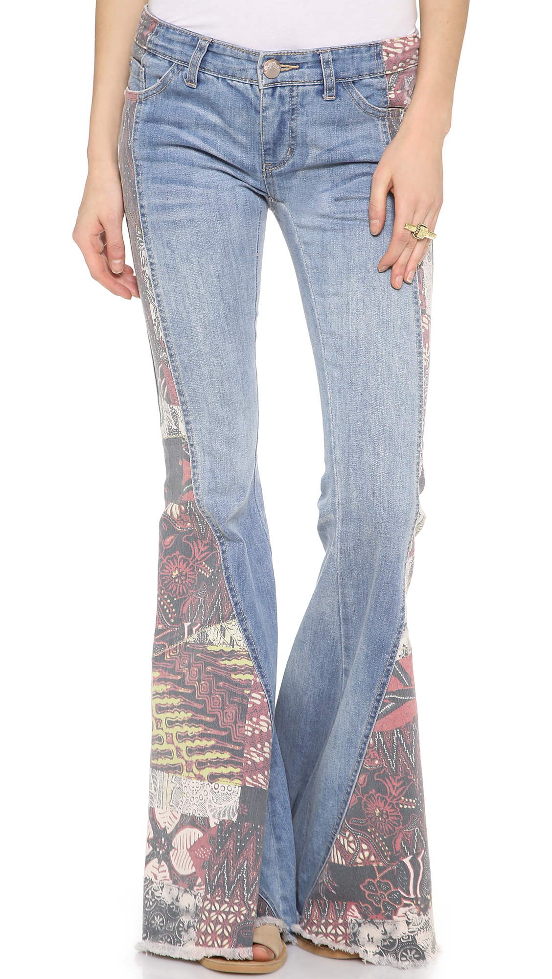 Free People Patchwork Bali Flare Bottoms Shopbop