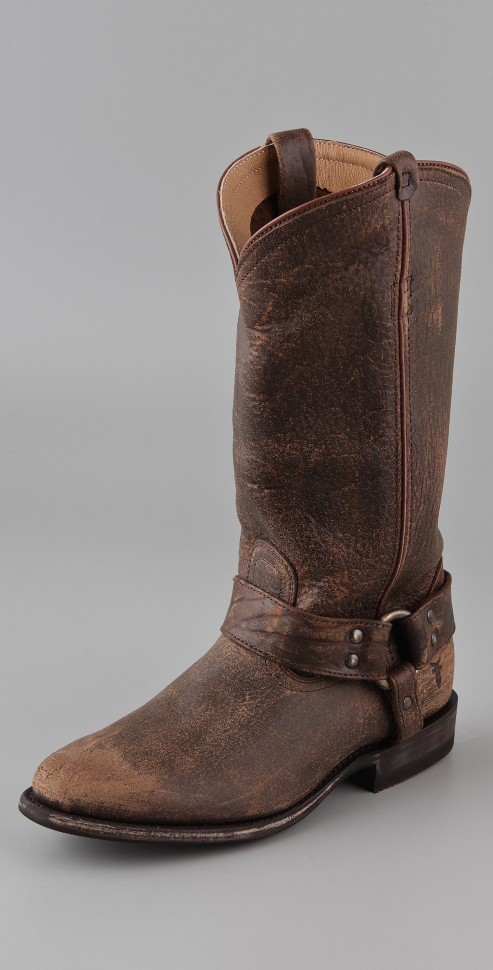 frye wyatt harness leather ankle boot