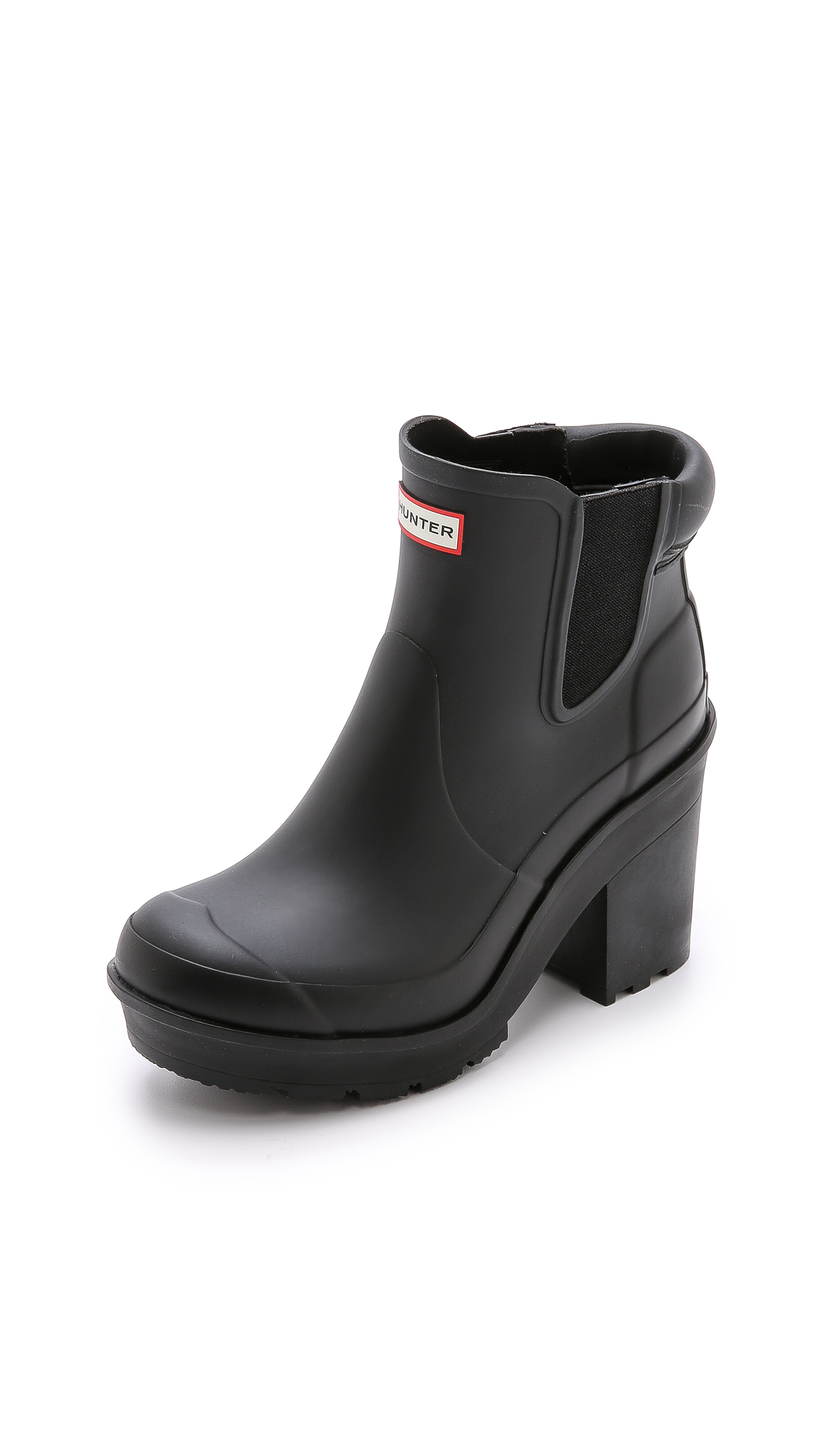 hunter chelsea block heel boots
