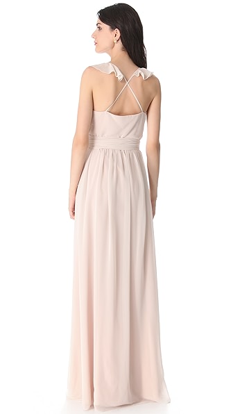 JOANNA AUGUST LACEY RUFFLE DRESS