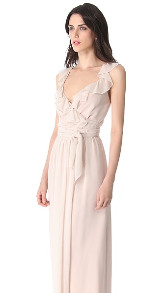 JOANNA AUGUST LACEY RUFFLE DRESS