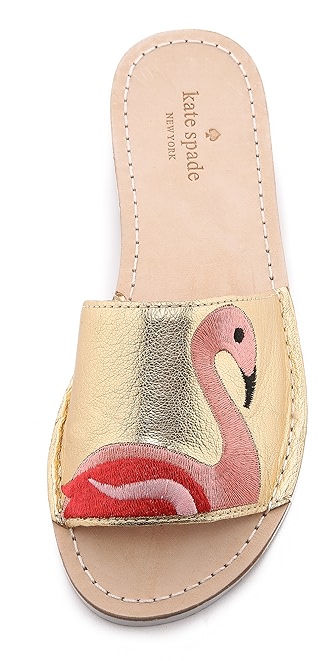 kate spade flip flops flamingo