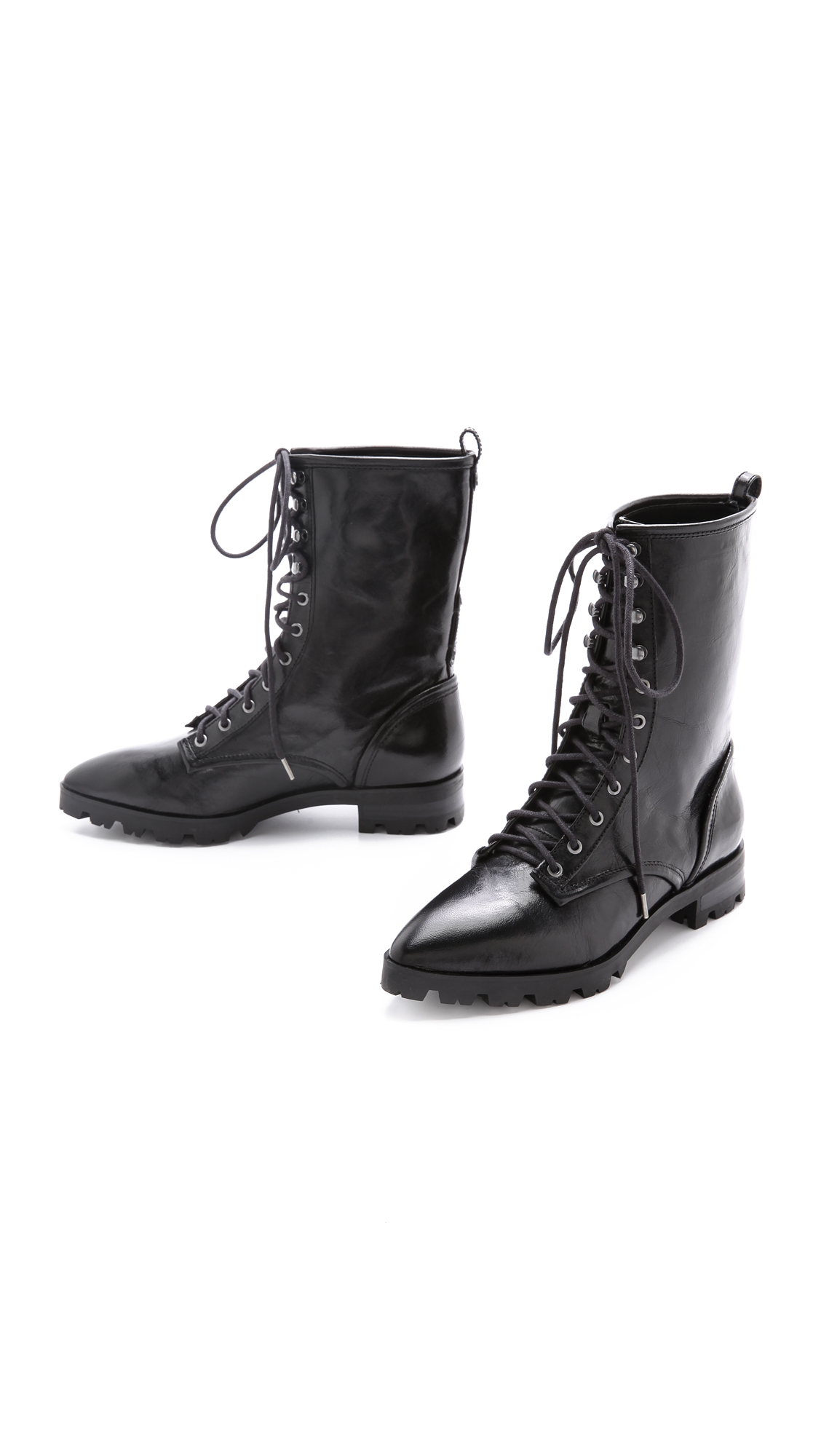 pointed toe combat boots