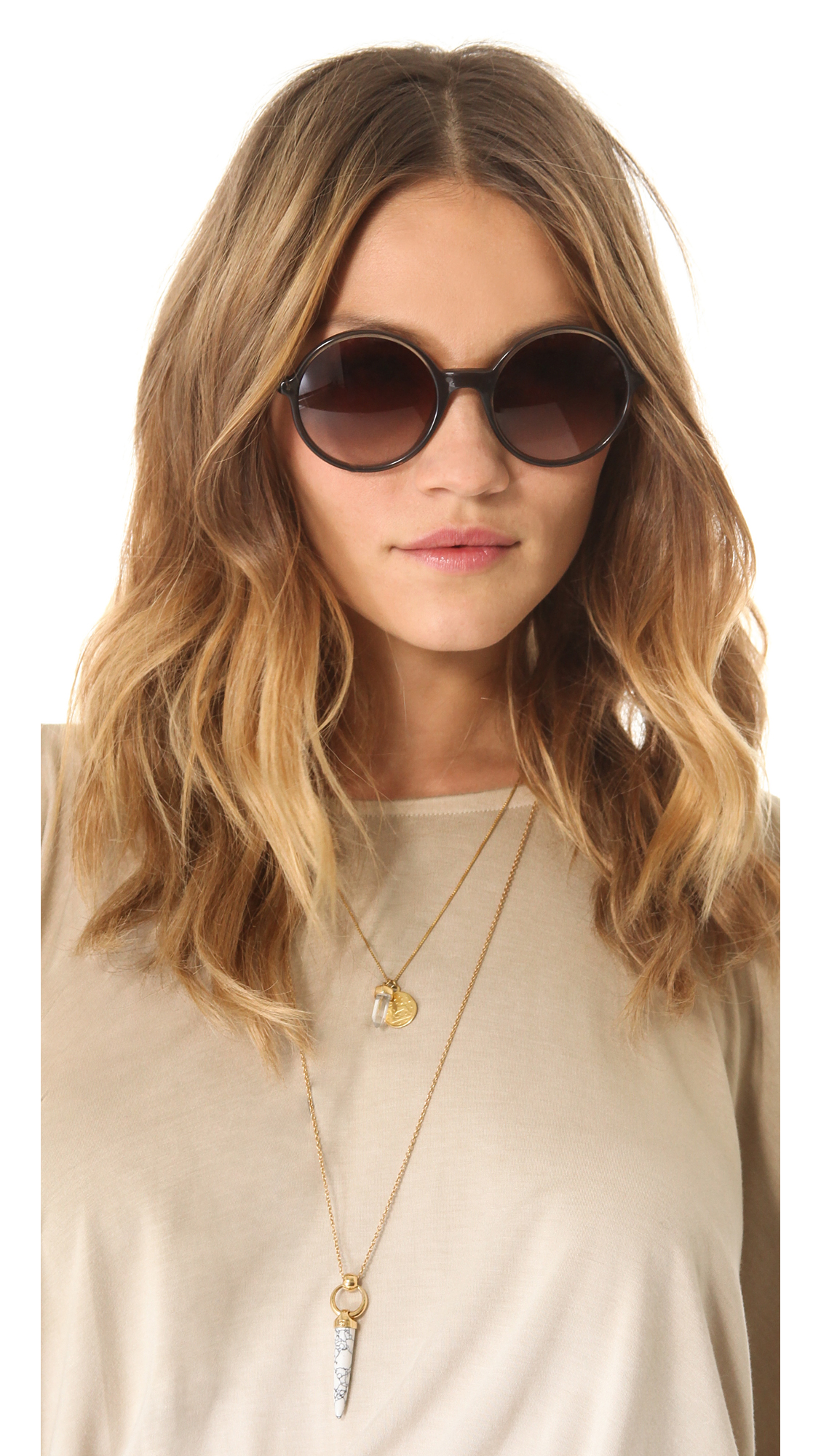 Marc jacobs 54mm round sunglasses Clearance