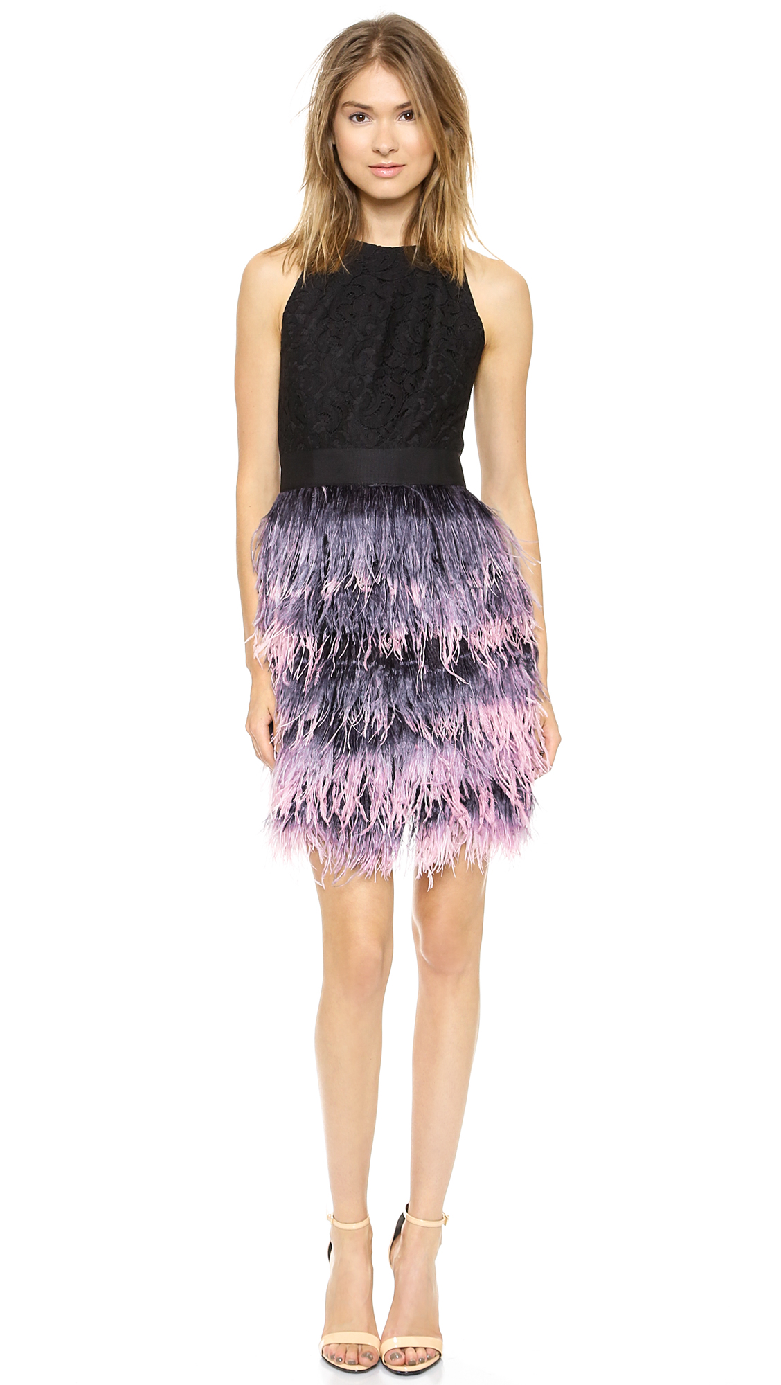 milly blair feather dress
