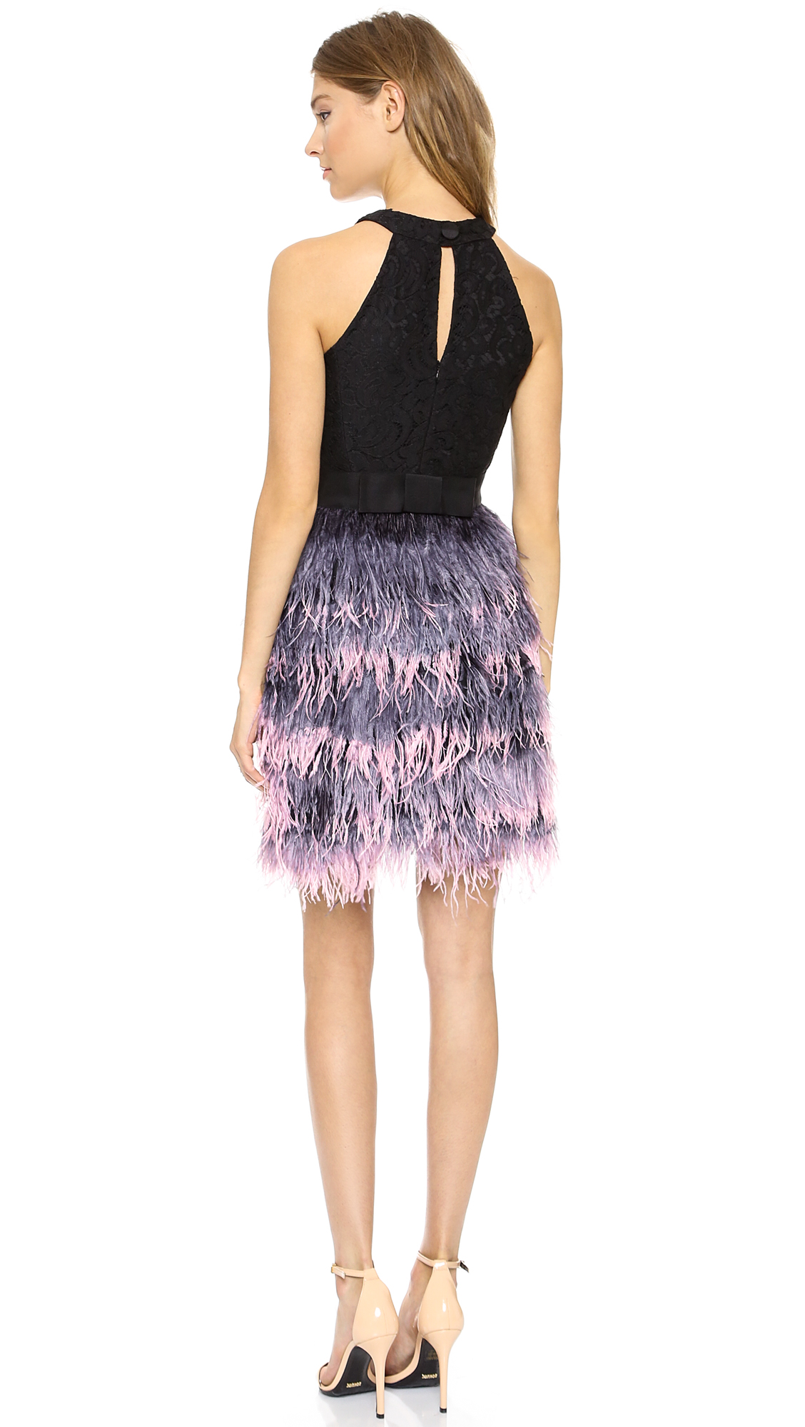 milly blair feather dress