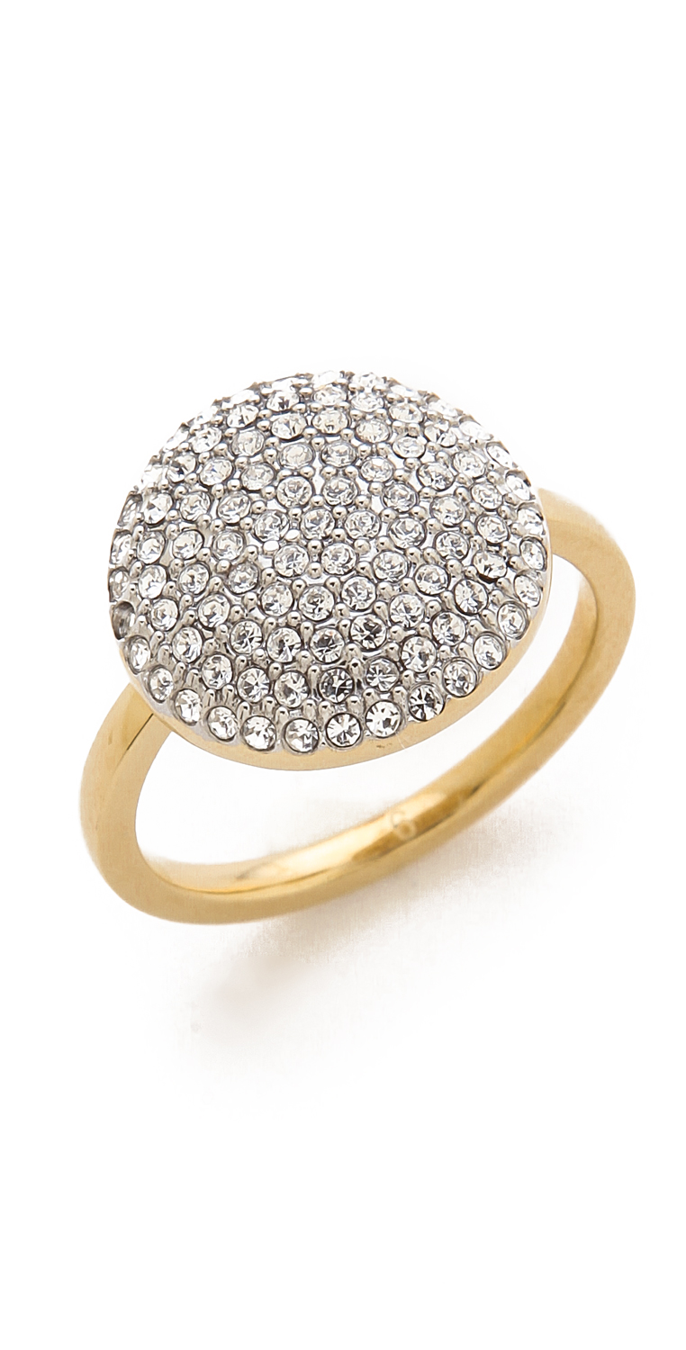 michael kors pave disc ring