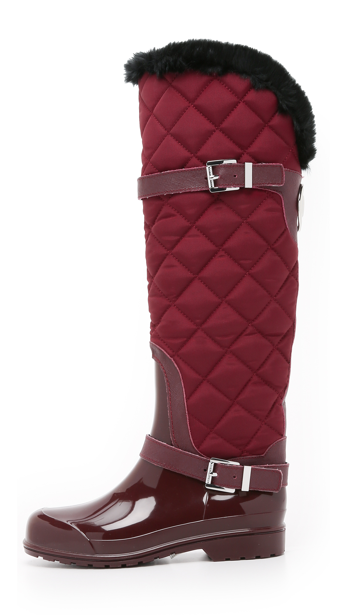 michael kors red rain boots