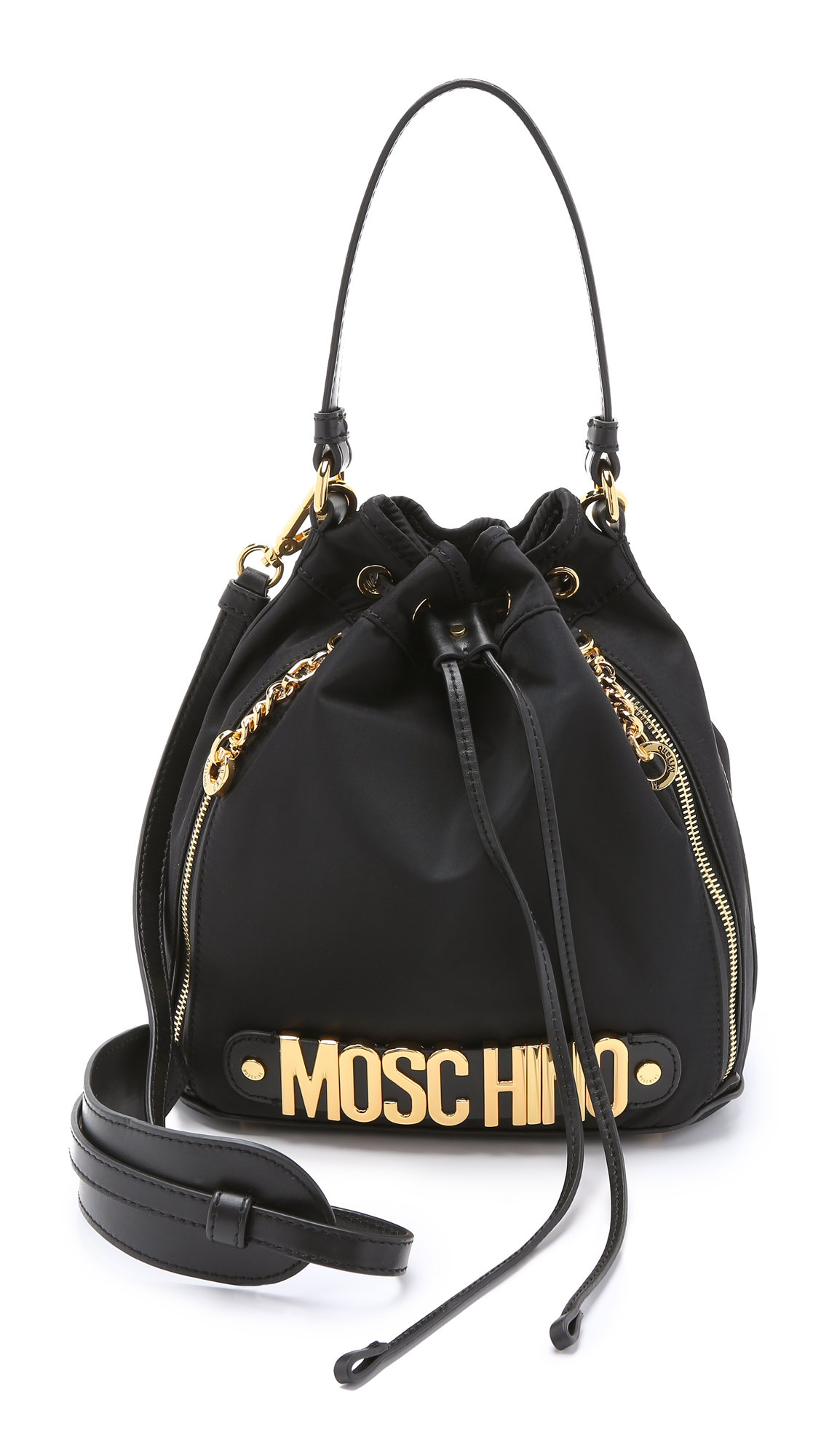 small black moschino bag
