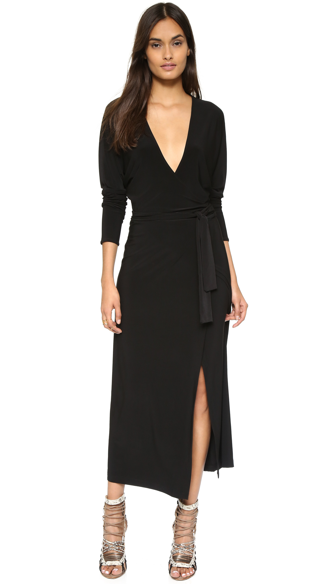 norma kamali wrap dress