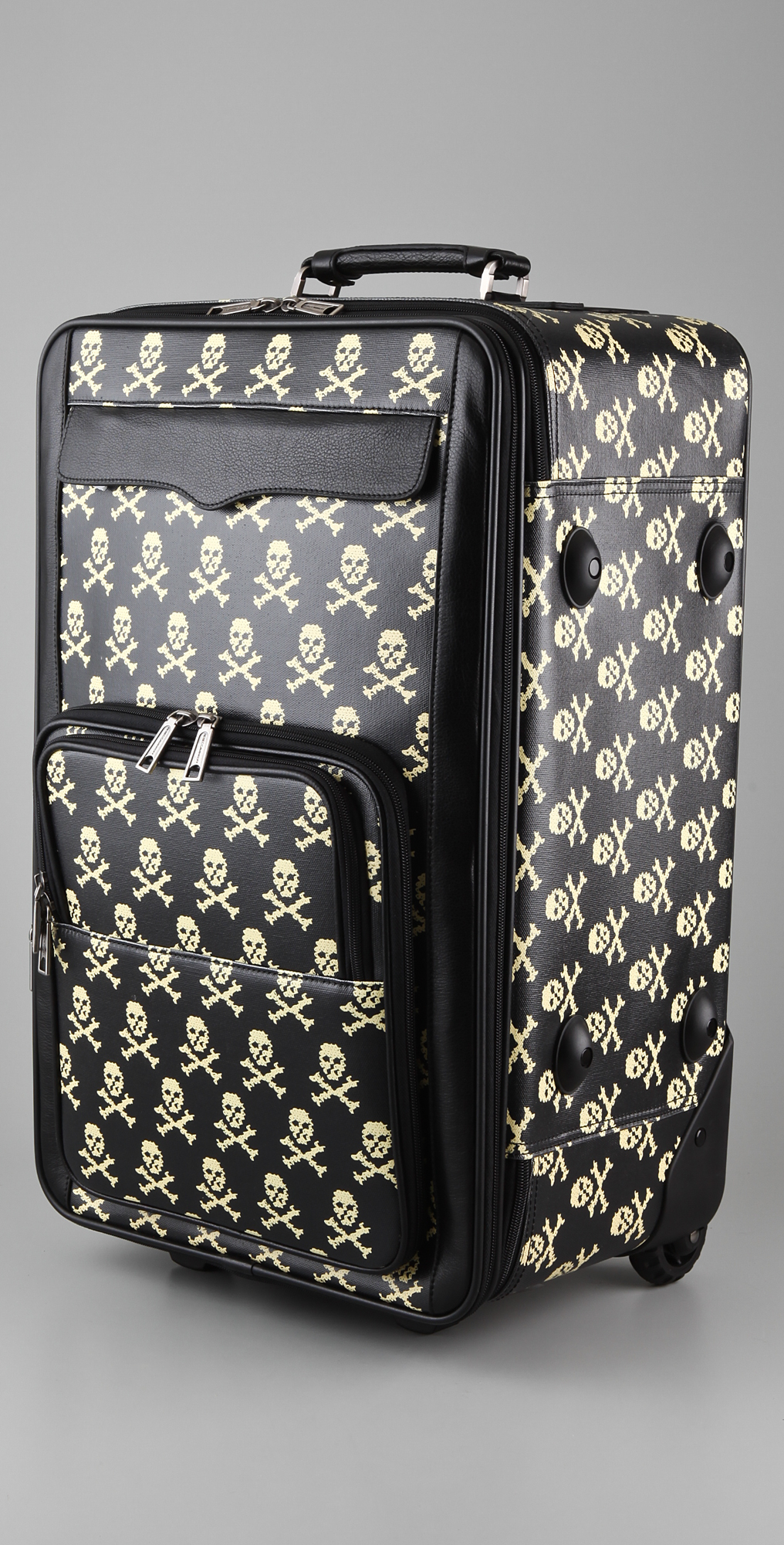 black skull suitcase