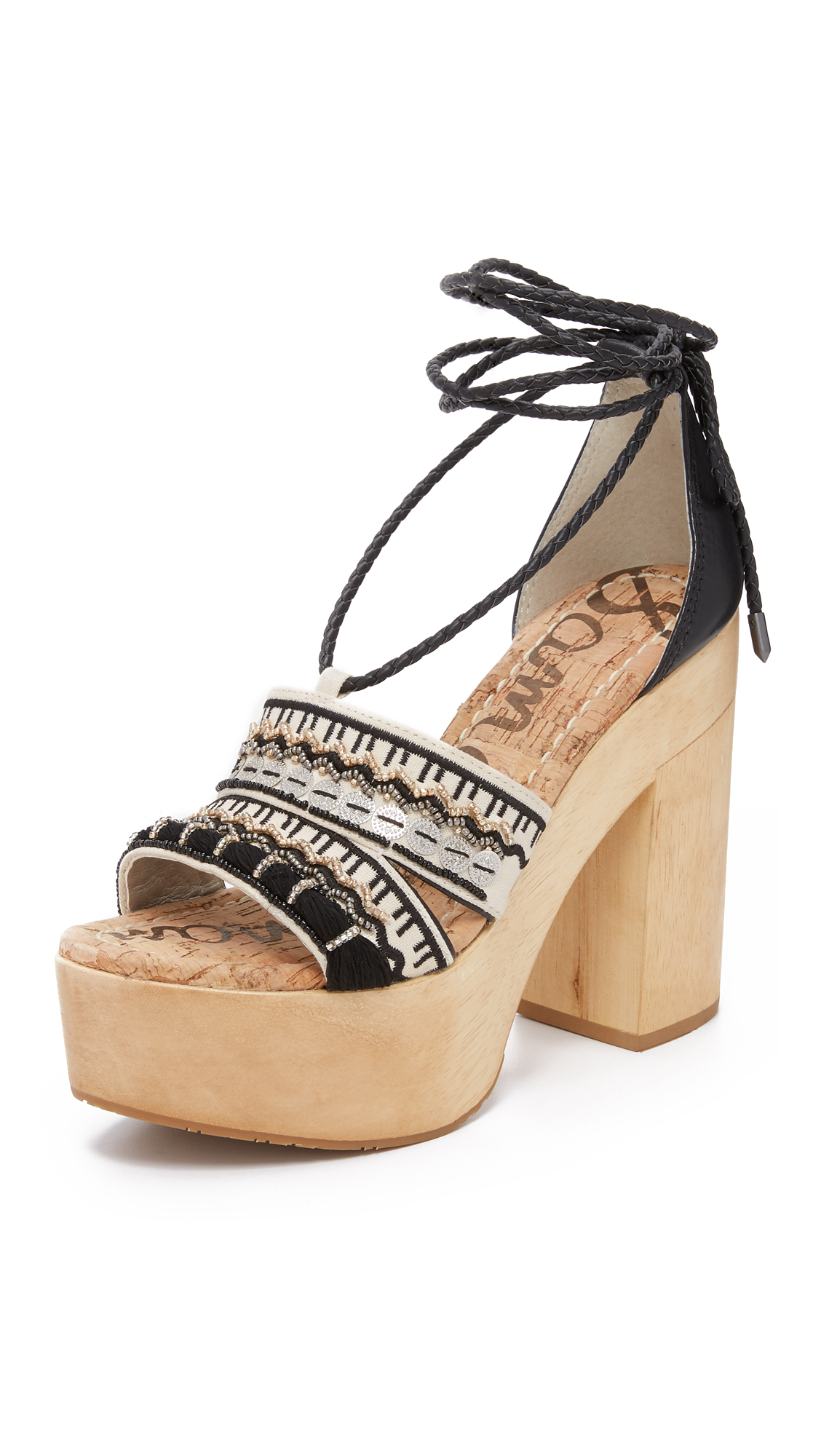 sam edelman black platform sandals