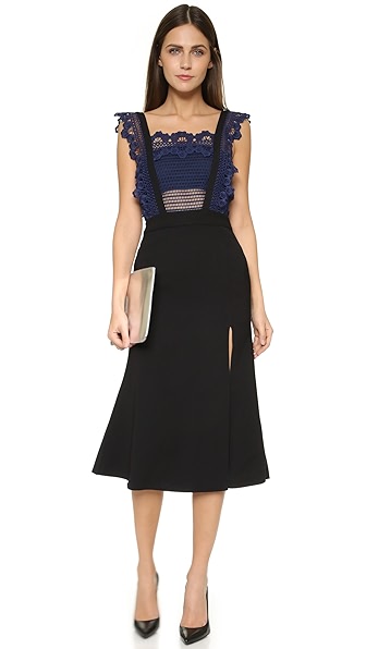 angelique formal high slit lace dress