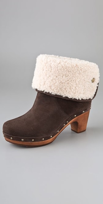 ugg lynnea clog leather ankle boot