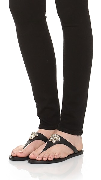 versace medusa thong sandals